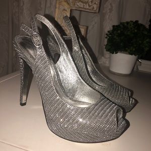 Adrianna Papell Metallic Heels (WORN ONCE)